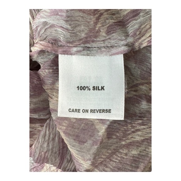 St. John Collection Leaf Print Button Down Shirt - Picture 7 of 8